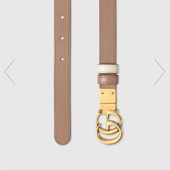 GUCCI Marmont Reversible Thin Belt Size 85 - Picture 5 of 16